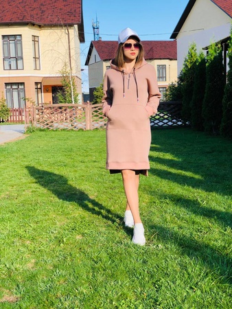 Удлиненная женская худи