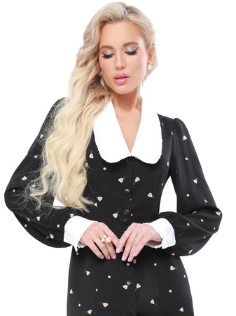 Yakalı ofis elbisesi