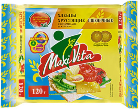 Хлебцы пшеничные MaxiVita, 120 г