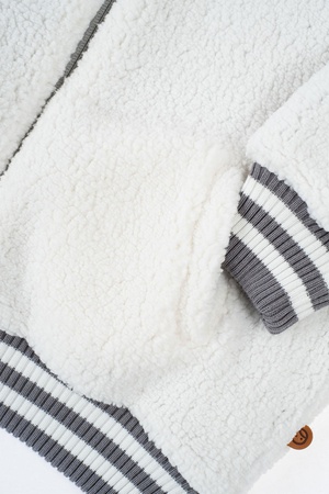 Kapitone kapüşonlu krep ceket