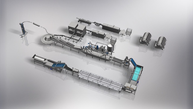 Линия производства рыбных консервов (обжаренная рыба в заливке) BESTEQ-FCL-9000 бан/смена