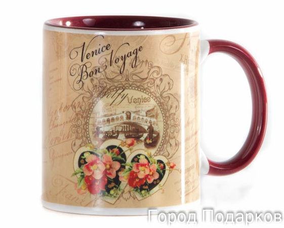 КРУЖКА ПОДАРОЧНАЯ БОН ВОЯЖ! ГОРОДА