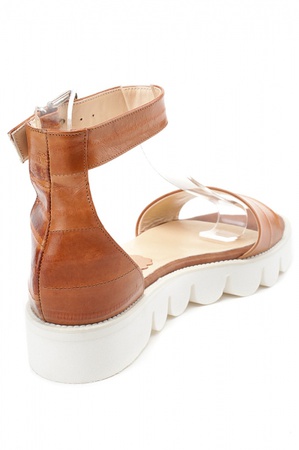 Sa021 yılan balığı kahverengi sandalet