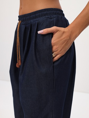 Штаны Тоджи укороченные широкие джинсовые