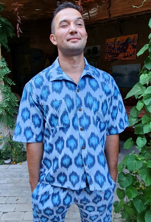 Костюм голубое небо икат