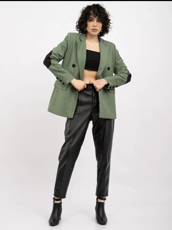 Пиджак оверсайз удлиненный с поясом