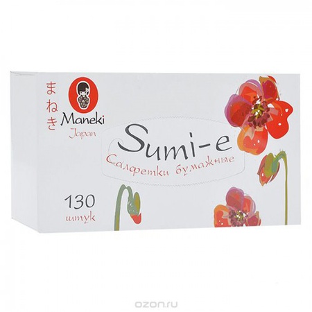 Салфетки бумажные Maneki "Sumi-e"