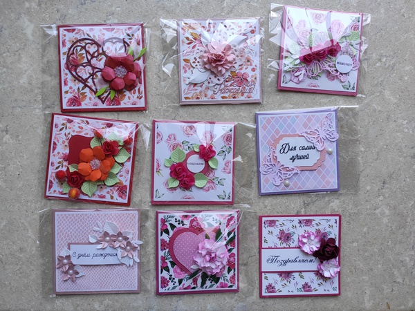 Открытки ручной работы 10*10