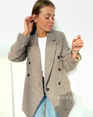 Клетка пиджак и платье