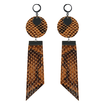 104-TM-1  Кожаная серьга