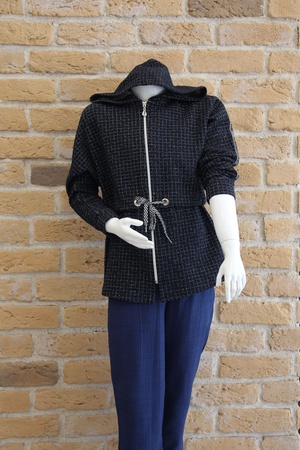 SİMLİ KAPŞONLU TUNİK