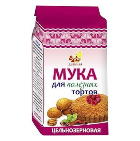 Мука пшеничная для тортов, Дивинка, цельнозерновая, 700 г