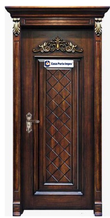 Steel security door & wooden door with frame