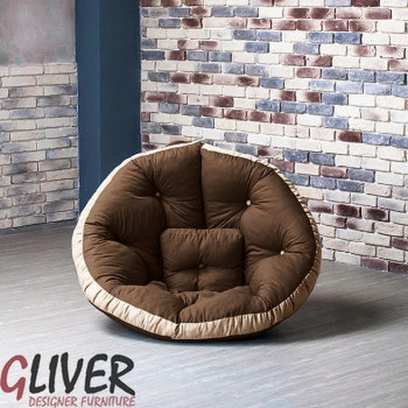 КРЕСЛО ОУСТЕР БОСТОН S КОМБО ШОКОЛАДНО-БЕЖЕВОЕ