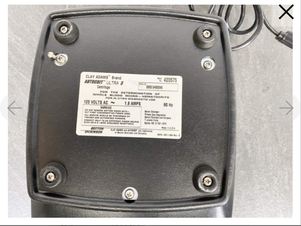 Clay Adams Autocrit 420575 Ultra 3 Micro-Hematocrit Centrifuge +Rotor w Warranty