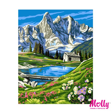 Paint by number At the foot of the mountains