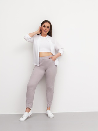 Брюки классические зауженные на резинке