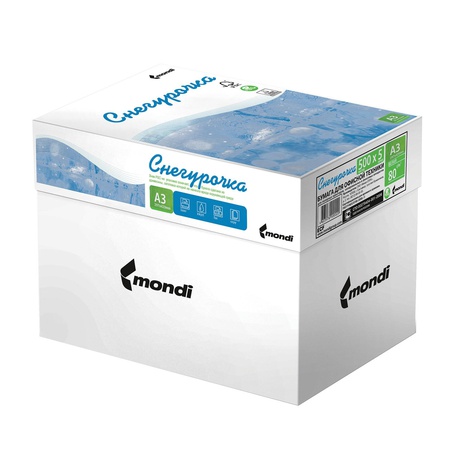 Бумага офисная А4, класс «C», СНЕГУРОЧКА, 80 г/м2, 500 л., белизна 146% (CIE)