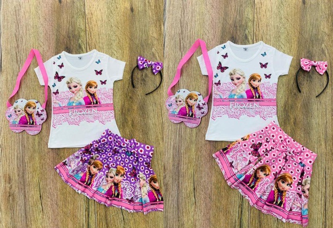 Kızlar için etekli tişört