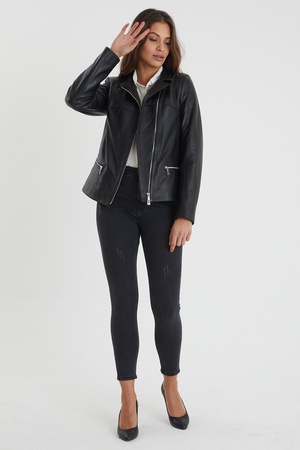 Leather jacket for women - Relaxed Fit