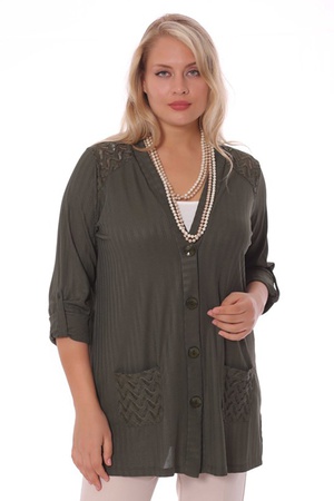 КАРДИГАН НА ПЛЕЧИ С КРУЖЕВАМИ