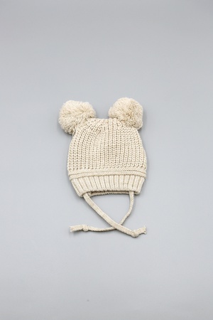 ТРИКОТАЖ САЛОНИКИ ТРИКОТАЖ ИЗ ПРЯЖИ С ДВОЙНЫМИ ПОМПОНАМИ BABY Bean