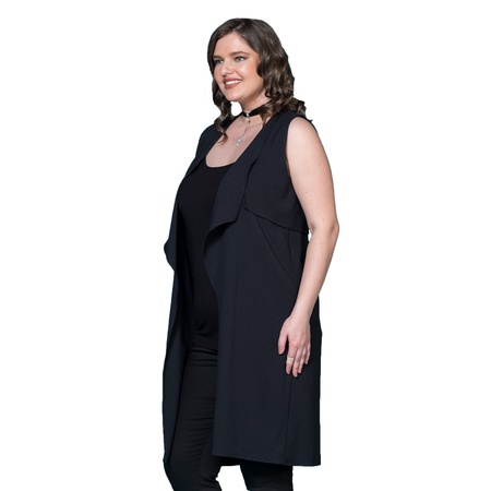 Креповая жилетка большого размера