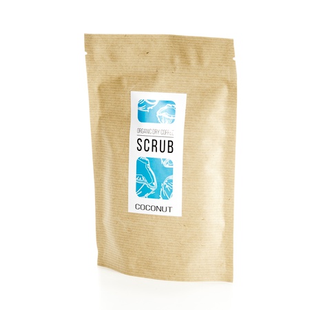Натуральный Сухой кофейный Скраб аромат Кокос 200 гр.