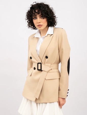 Пиджак оверсайз приталенный с поясом