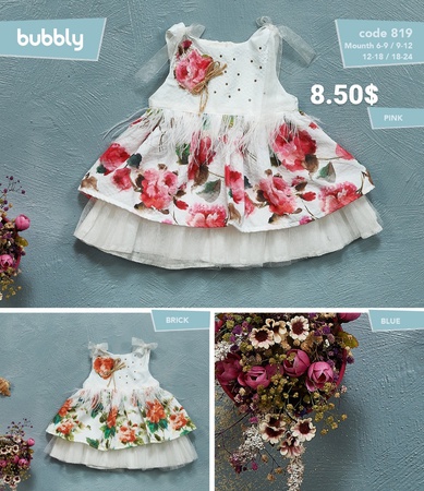 Платье для девочек 6 месяцев до 2 лет