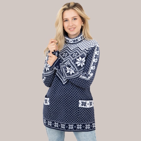 女式束腰外衣芬兰蓝