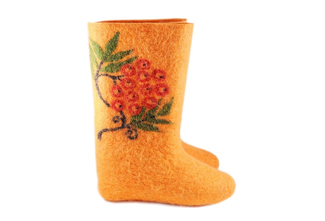 彩绘毡靴“ Rowan”