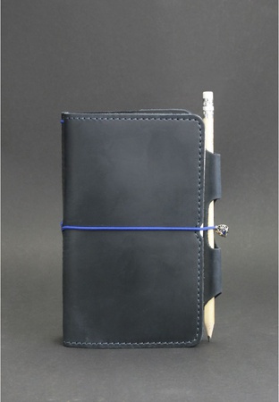 Кожаный блокнот (Софт-бук) 3.0 синий