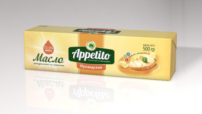 Спред растительно-сливочный "Appetito" с мдж 72,5% 500грм