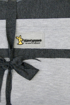 Слинг-шарф трикотажный Кенгуруша Mix, графит-серый