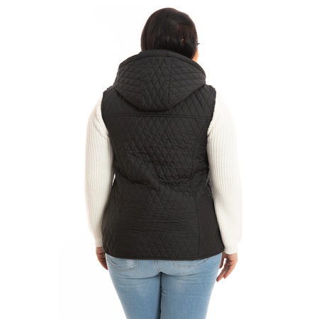 Büyük Beden Kapşonlu Kapitone Yelek