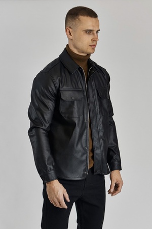 Куртка рубашка из кожи