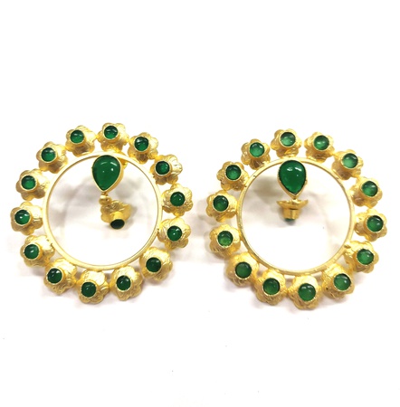 Green Studs In Golden Circle