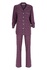 TENCEL - BİYELİ BAYAN PİJAMA TAKIM -BORDO ŞAL DESENLİ