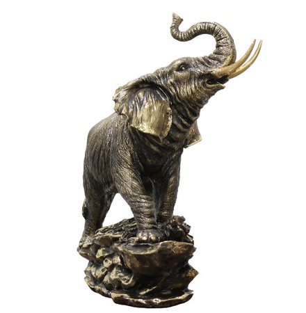 Bir taş üzerinde heykelciği fil