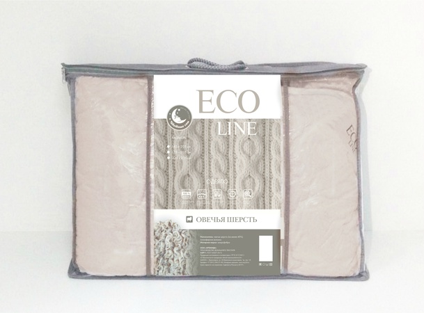 Одеяло ECOLine Овечья шерсть, Евро