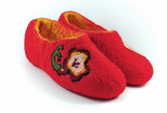 Keçe terlikler &quot;Bell&quot; (kırmızı)