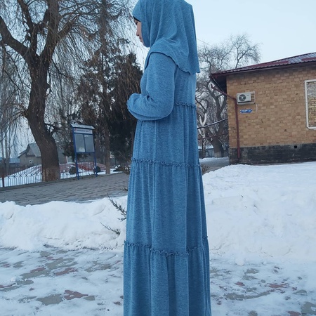 💫Платья "Валан" в комплекте с платком. 💫ткань мягкий трикотаж меланж х/б отличного качества.  💫36-42(в линии 4 штуки). 💫цена  11$