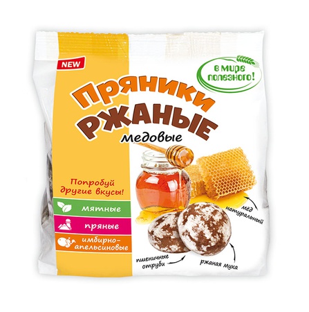Пряники "Ржаные" с разнообразием фруктовых вкусов
