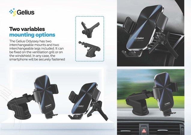 Araç Tutucu Gelius GP-WCH010 Odyssey Kablosuz Şarj 15W (İnanılmaz Seri)