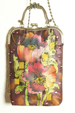 Сумка из натурального шелка ручной работы