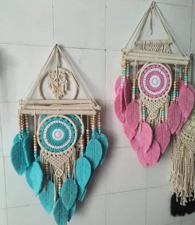 Dream Catcher Macrame Leaf