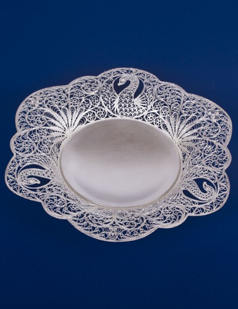 Серебряная ваза "Лебедь"