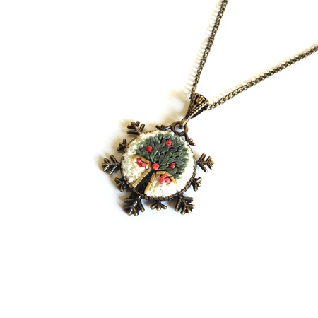 Giftome El Yapımı Doğal Taş Mozaik Kolye