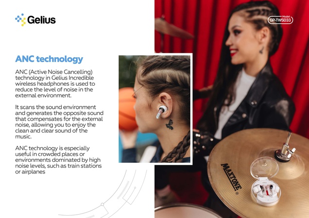 Стерео Bluetooth-гарнитура Gelius Incredible